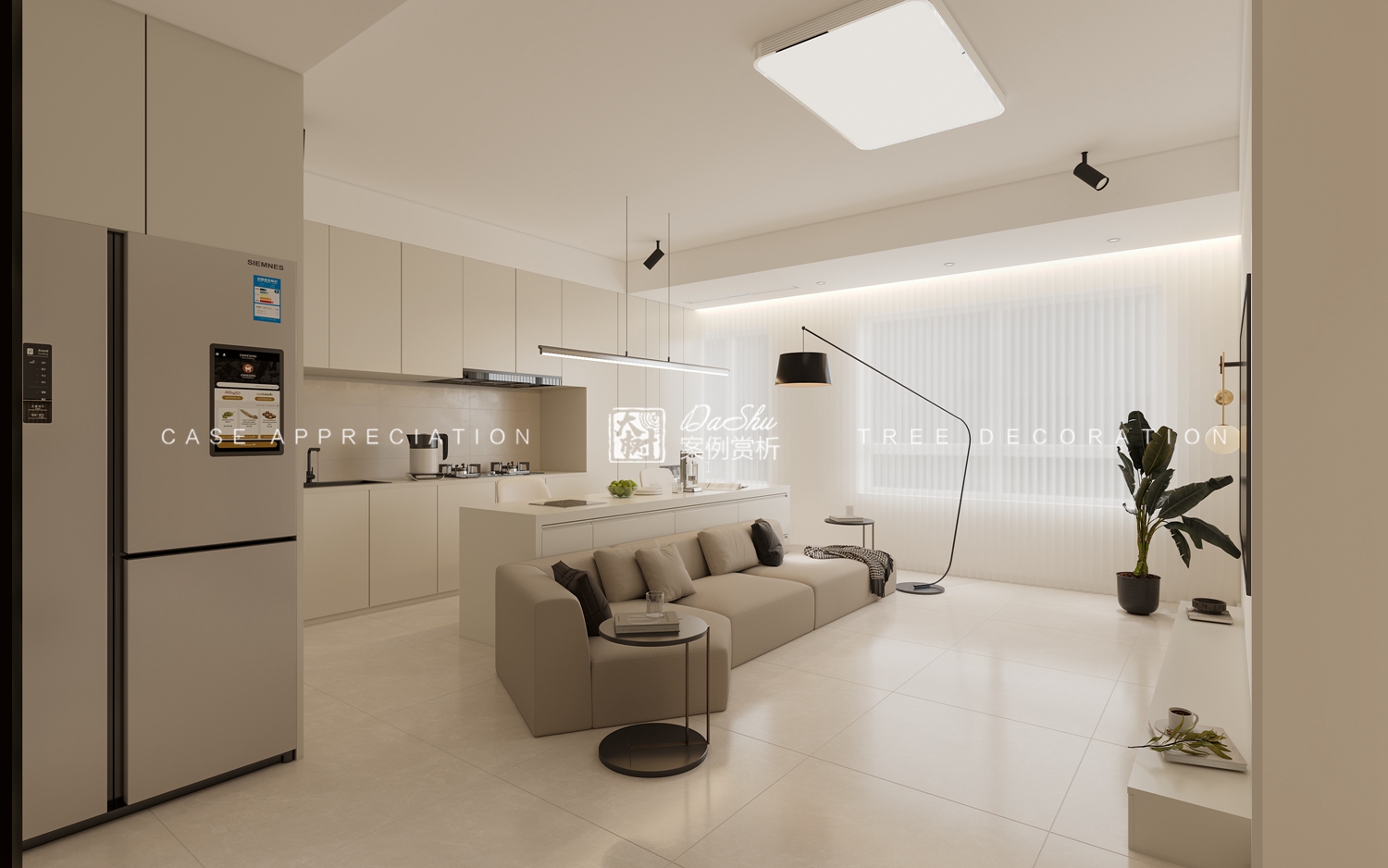 尚熙雅居70㎡现代风格效果图