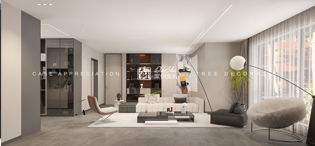 保利明玥时光90㎡现代风格效果图