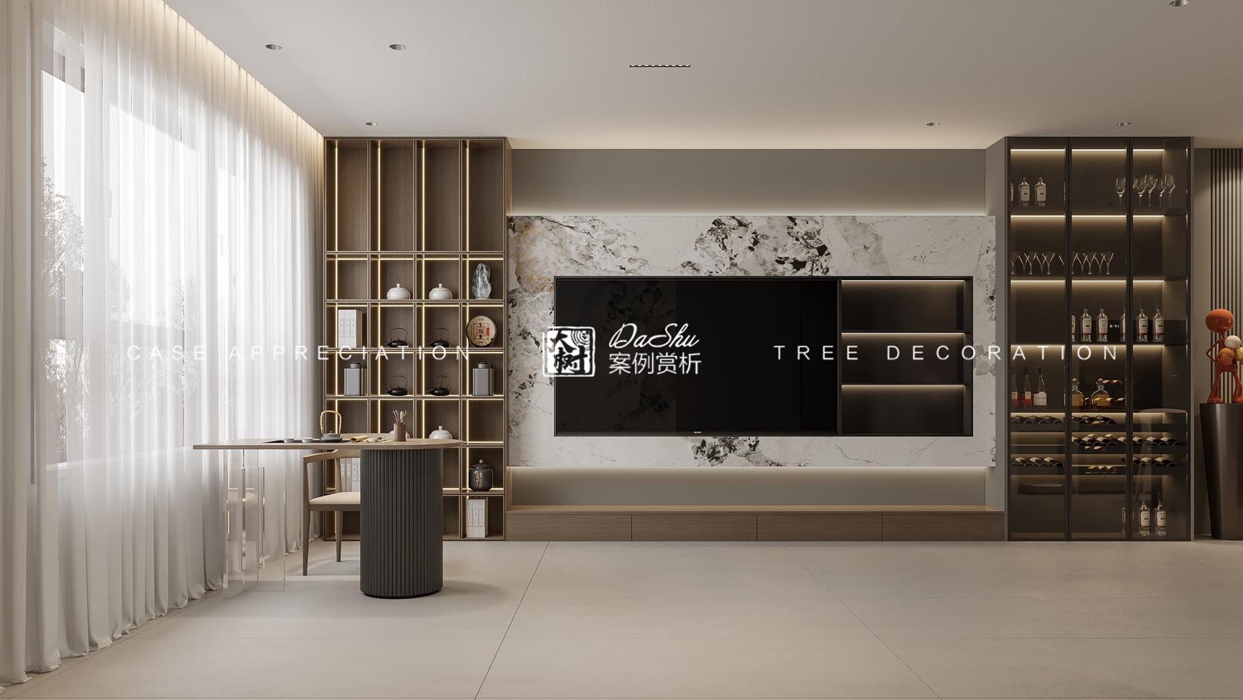 龙创睦邻80㎡意识风格效果图