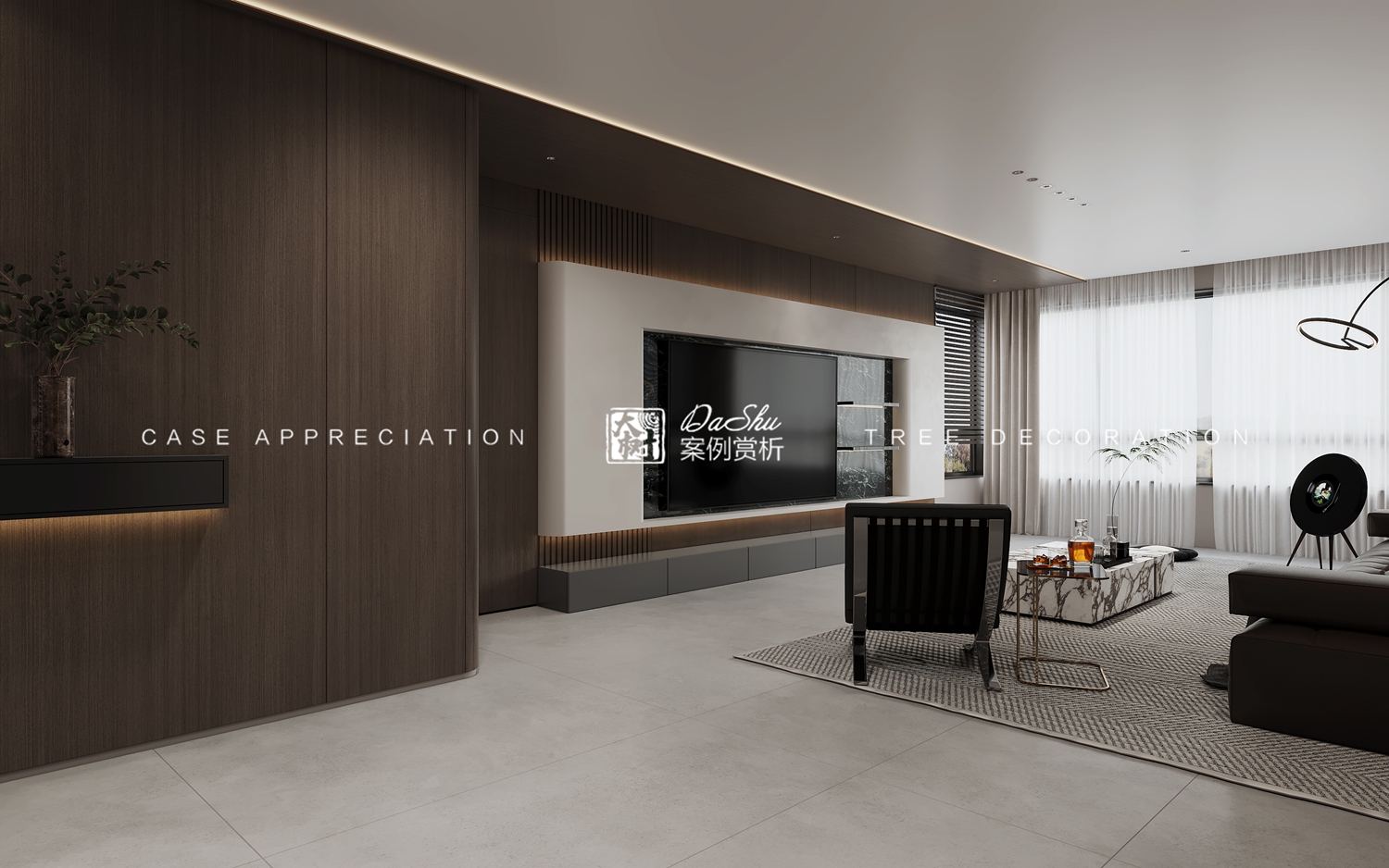 招商贝肯山120㎡意式风格效果图