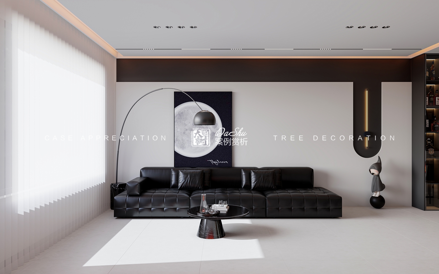 九里芳华90㎡现代风格效果图