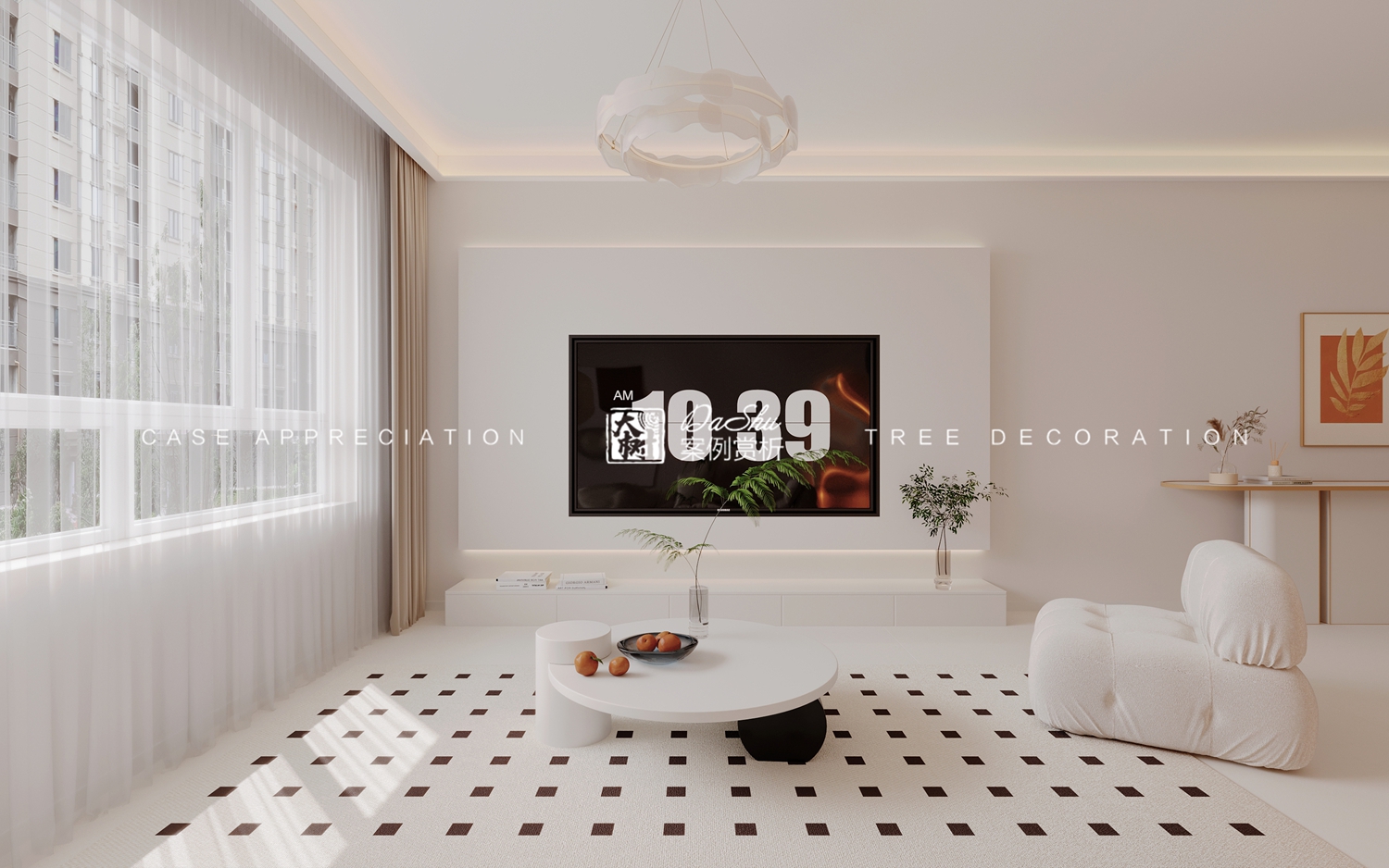 龙创睦邻79㎡现代风格效果图