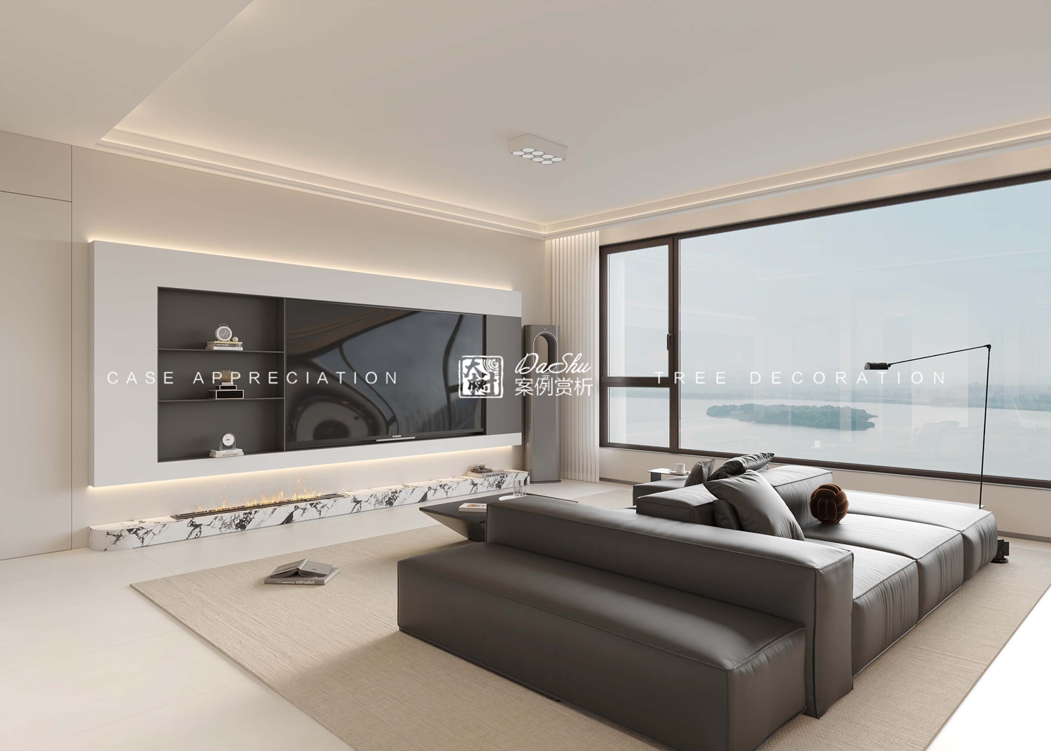 海富康城100㎡极简风格效果图