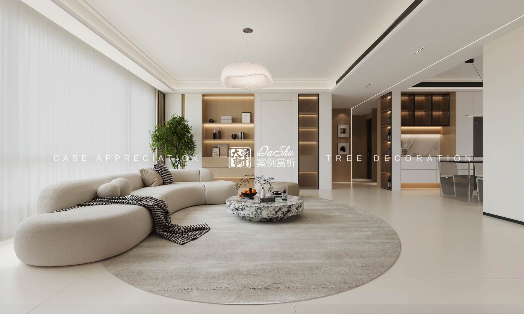 汇龙云锦壹号院103㎡现代风格效果图