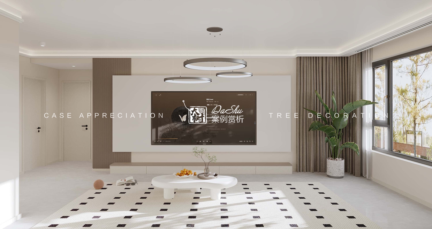 玫瑰湾136㎡现代风格效果图