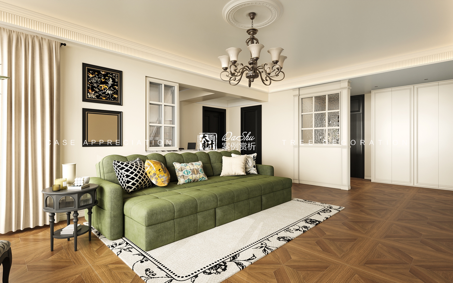 悦山国际120㎡法式复古效果图