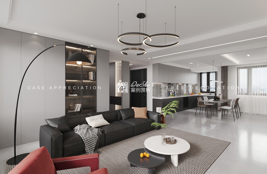  龙创睦邻110㎡现代风格效果图