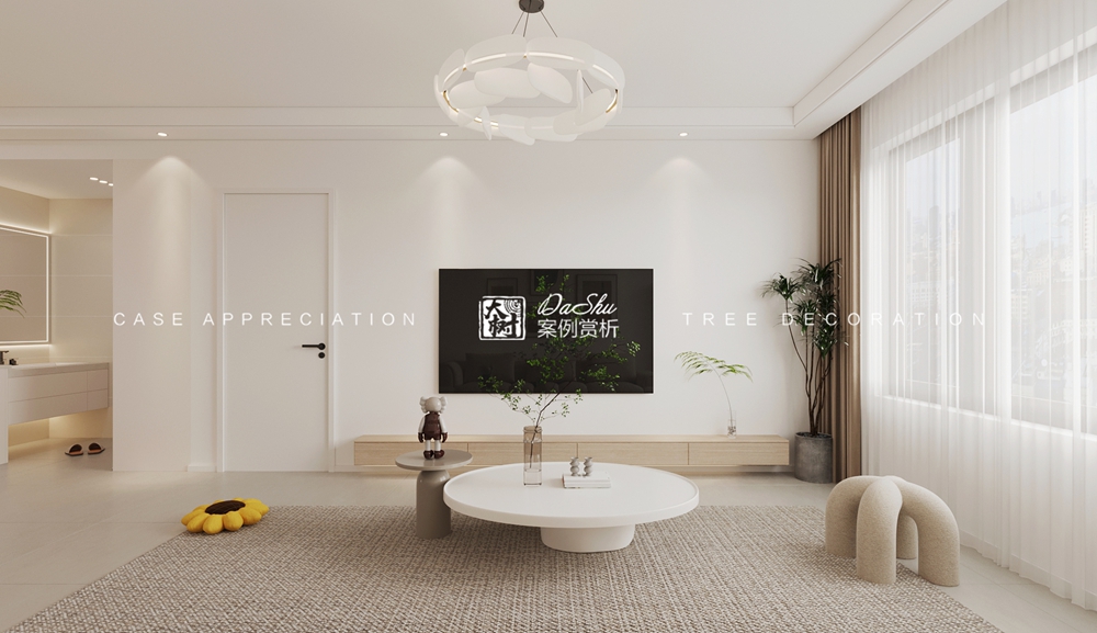 温莎花园65㎡现代风格效果图