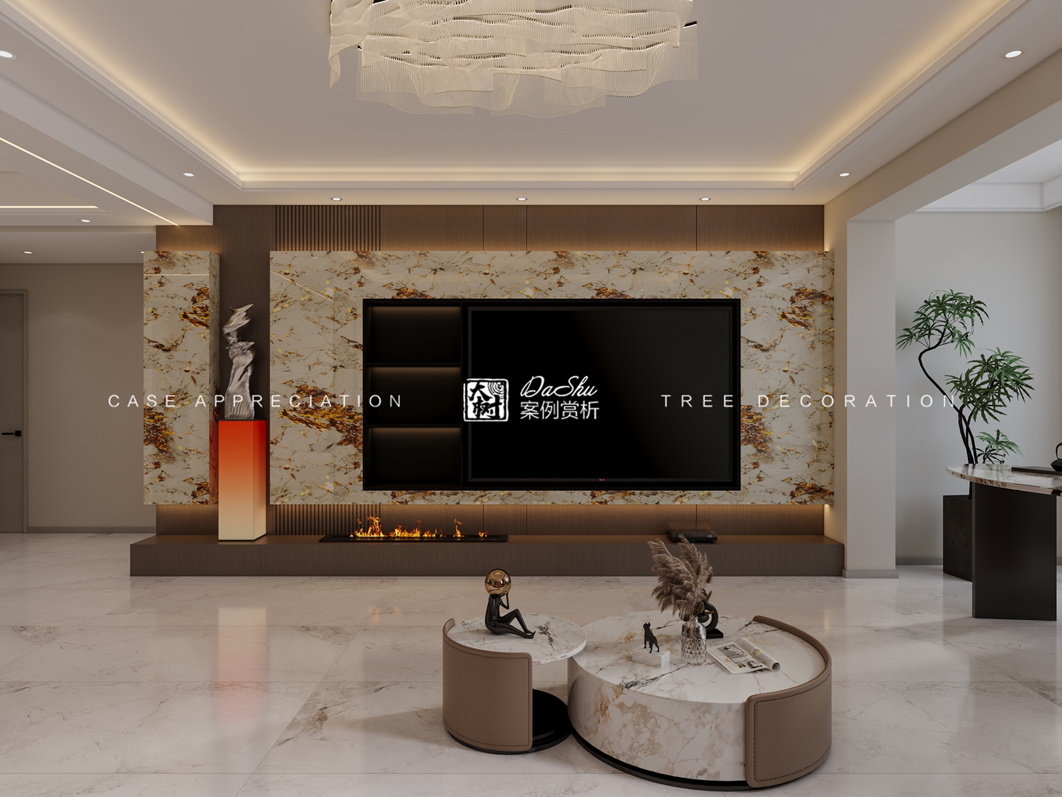 翠湖天地120㎡现代风格效果图